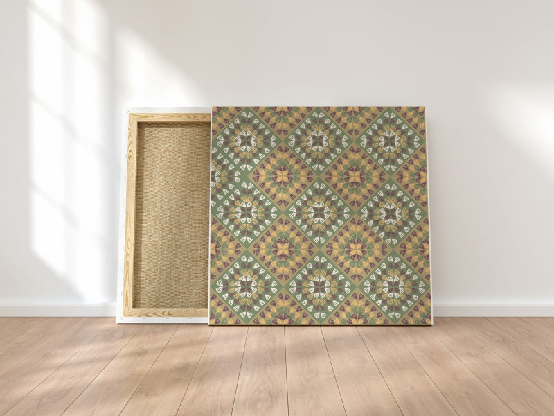 Wicker Weave Granny Squares Seamless Print