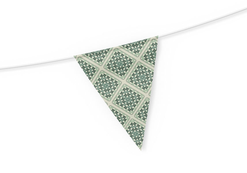 Sage Green Lattice Granny Squares Seamless Print