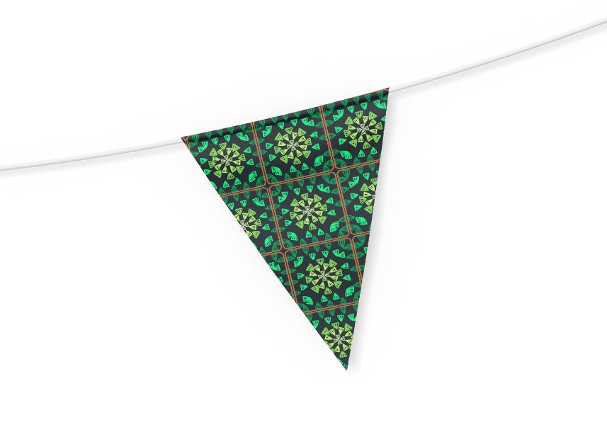 Emerald Elegance Granny Squares Seamless Print