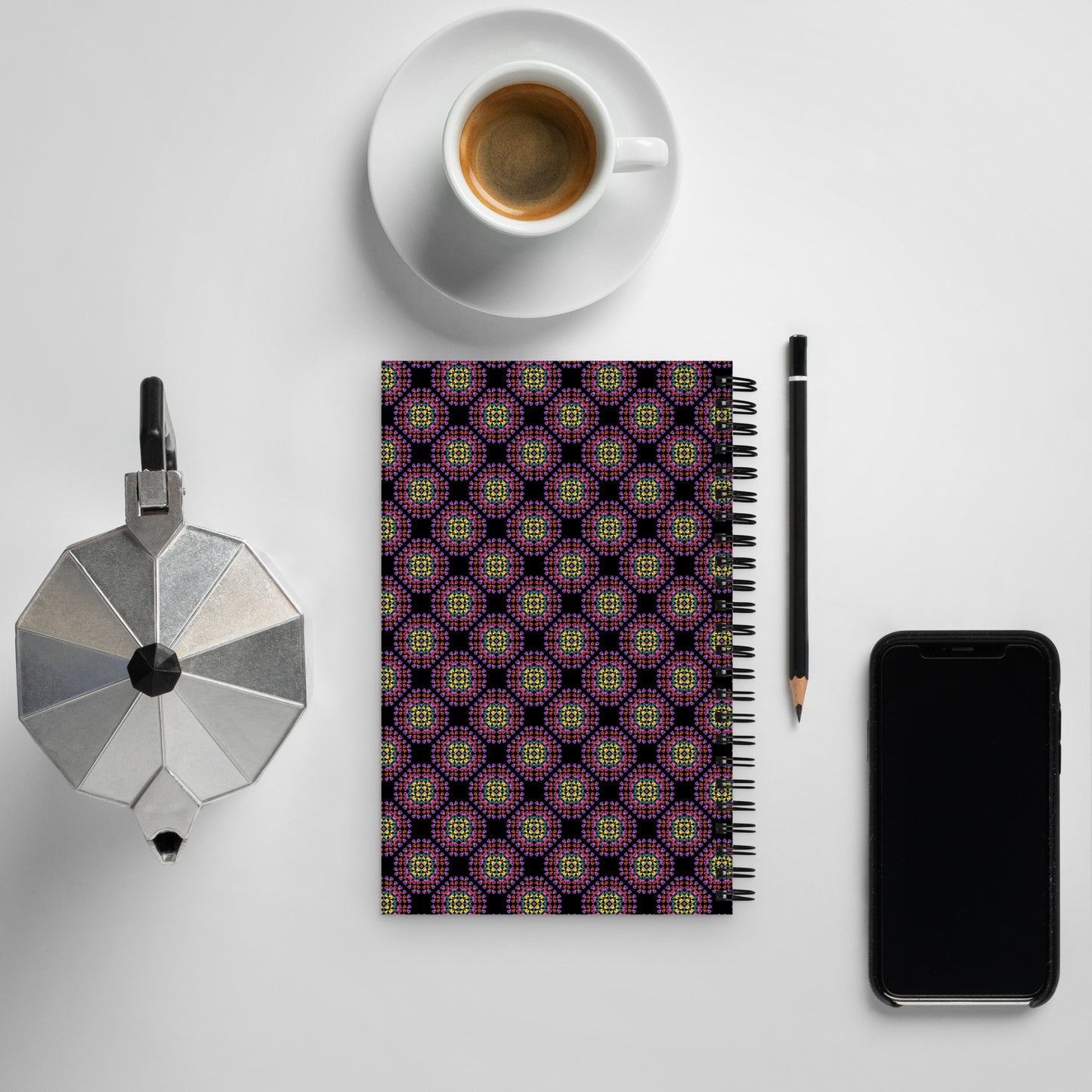 Crochet Print Spiral Notebook Journal