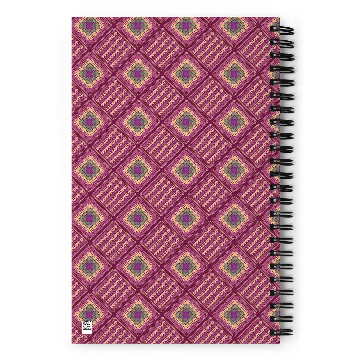 Crochet Print Spiral Notebook Journal