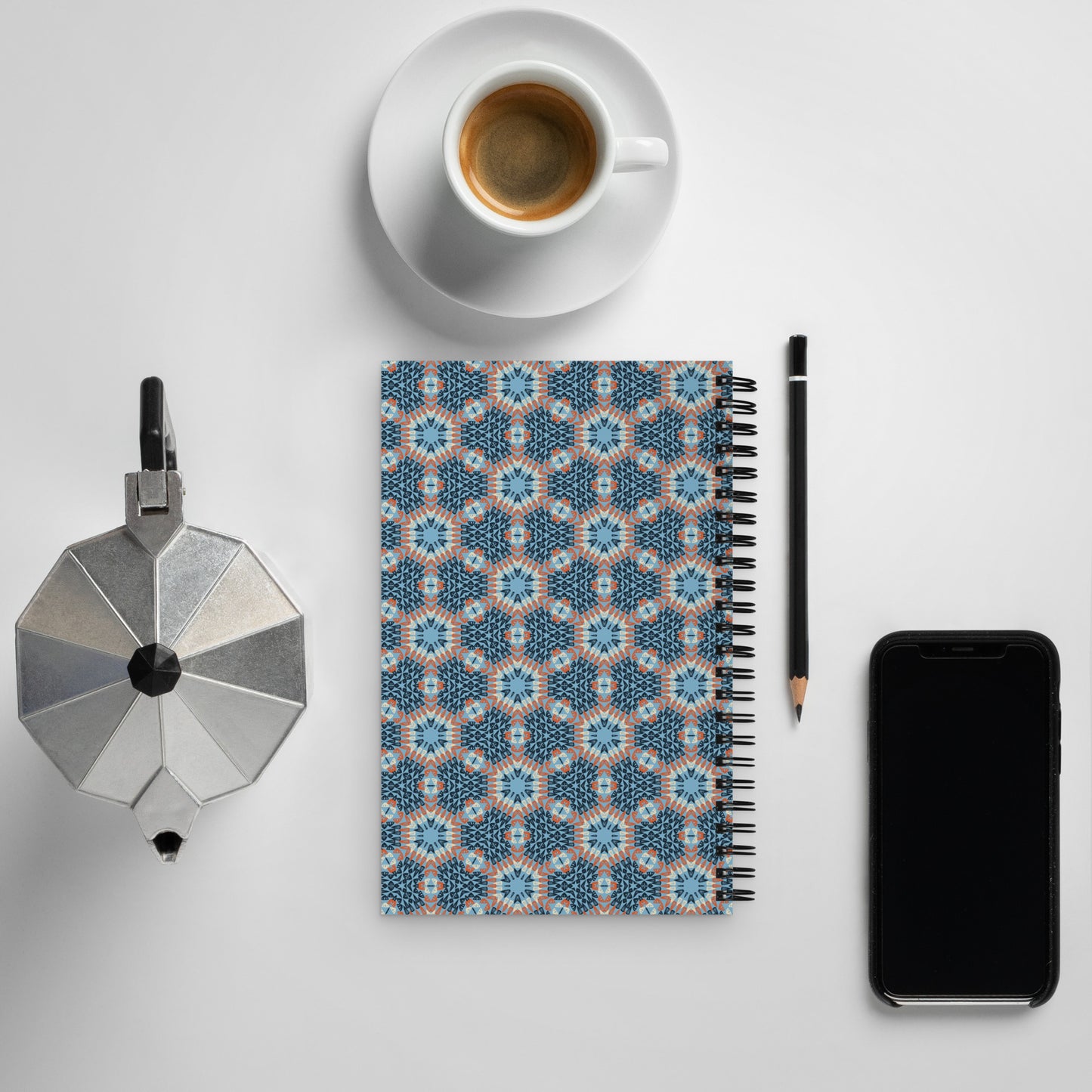 Crochet Print Spiral Notebook Journal