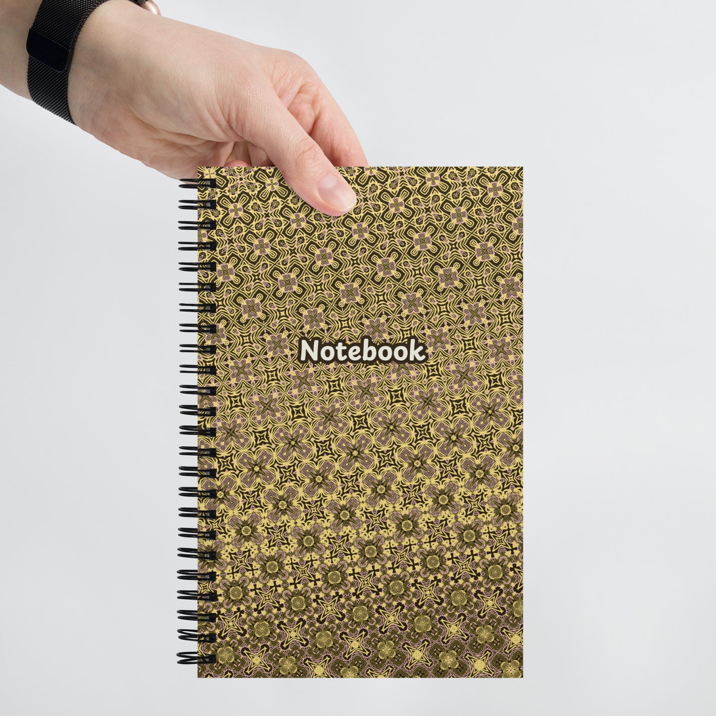 Crochet Print Spiral Notebook Journal