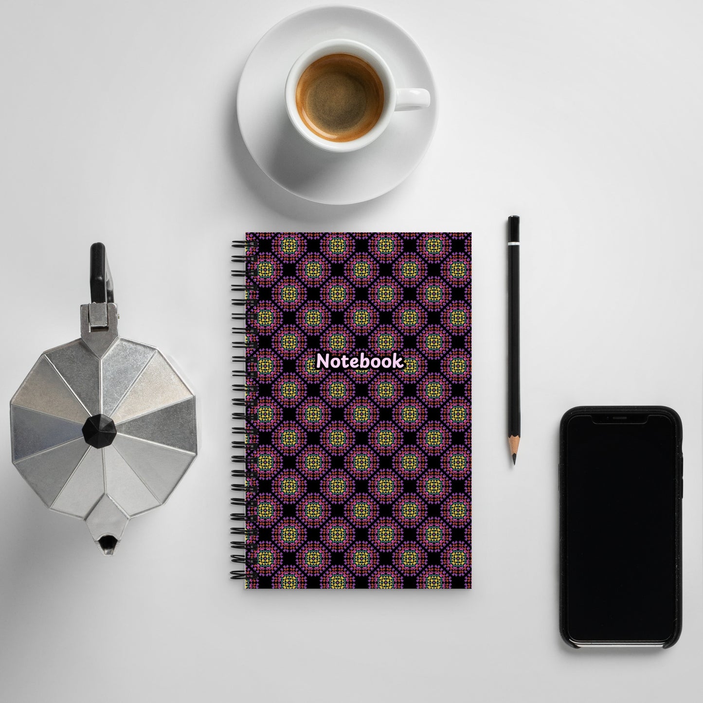 Crochet Print Spiral Notebook Journal