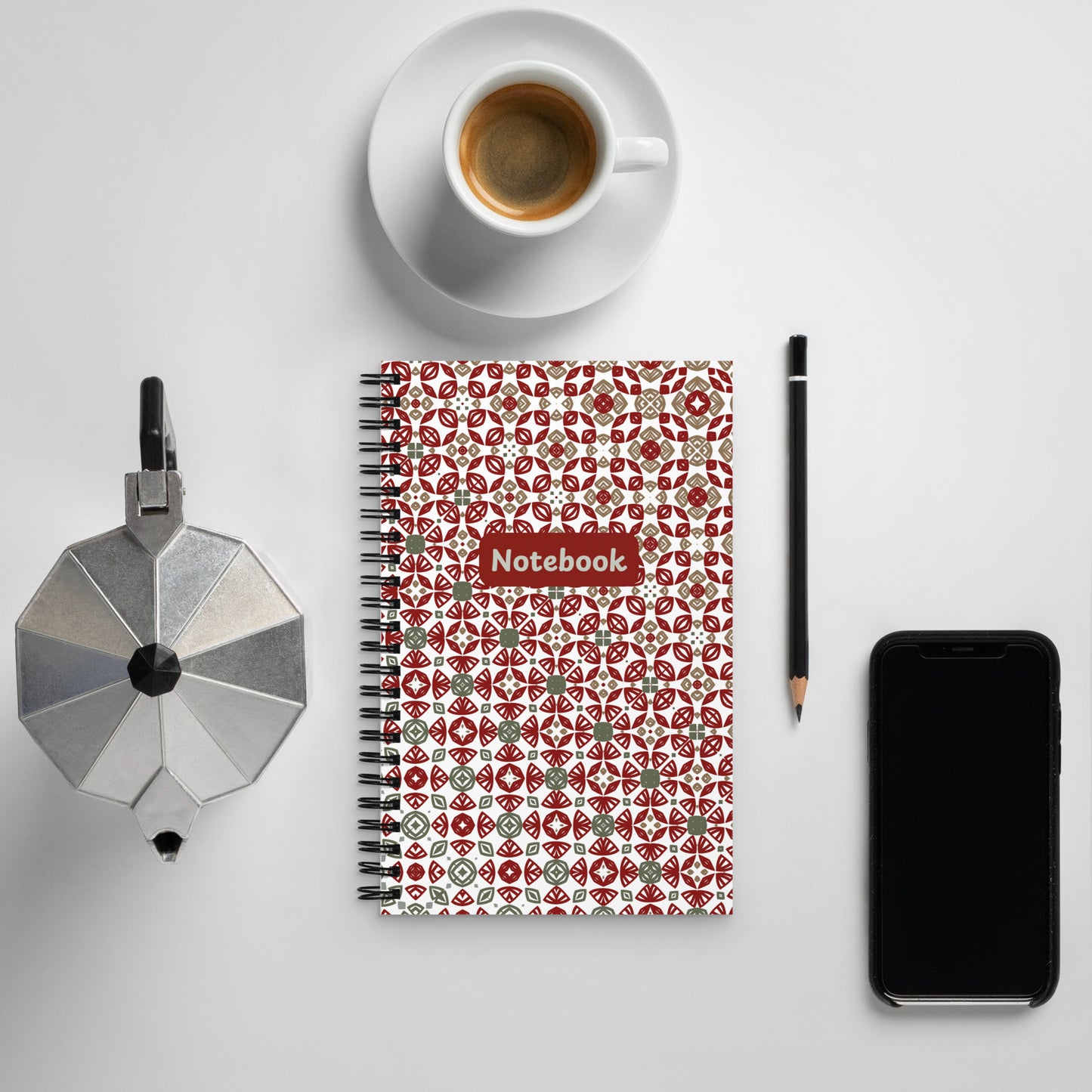 Crochet Print Spiral Notebook Journal