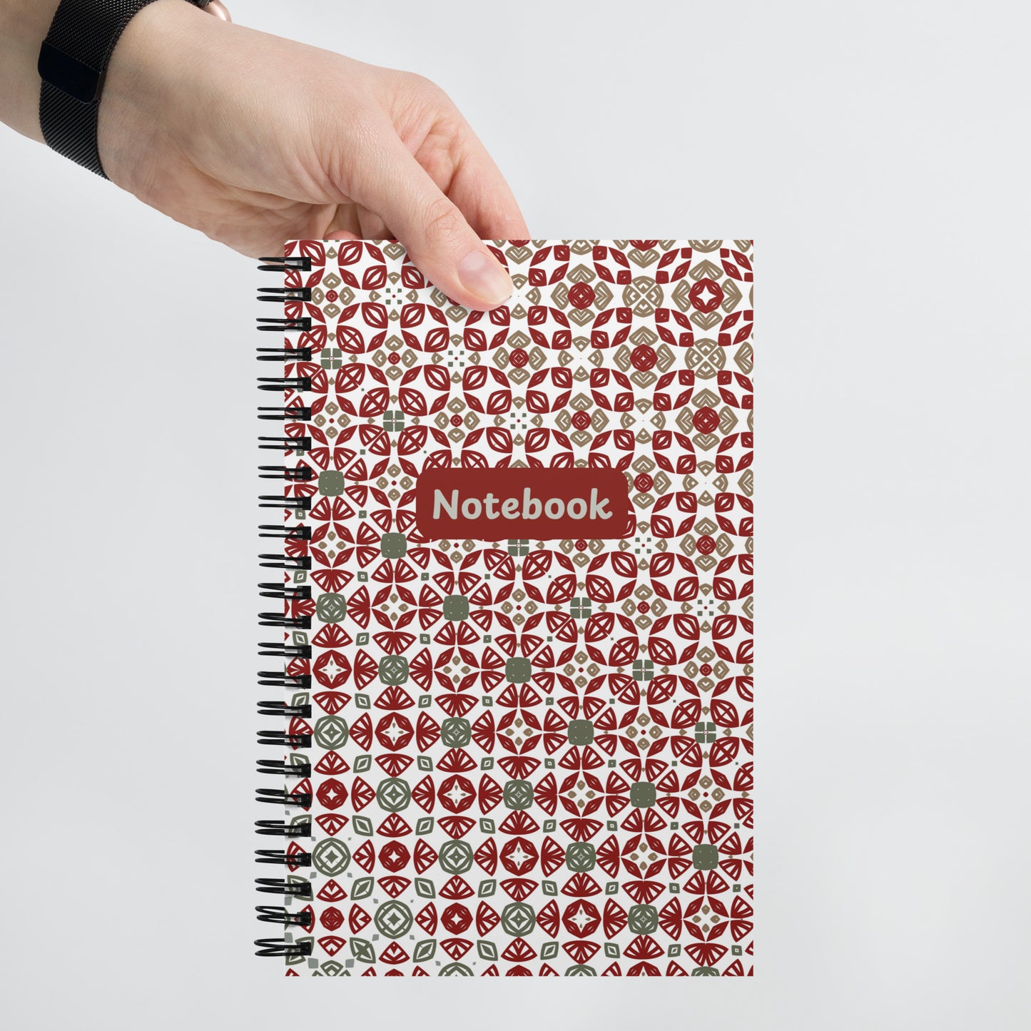 Crochet Print Spiral Notebook Journal