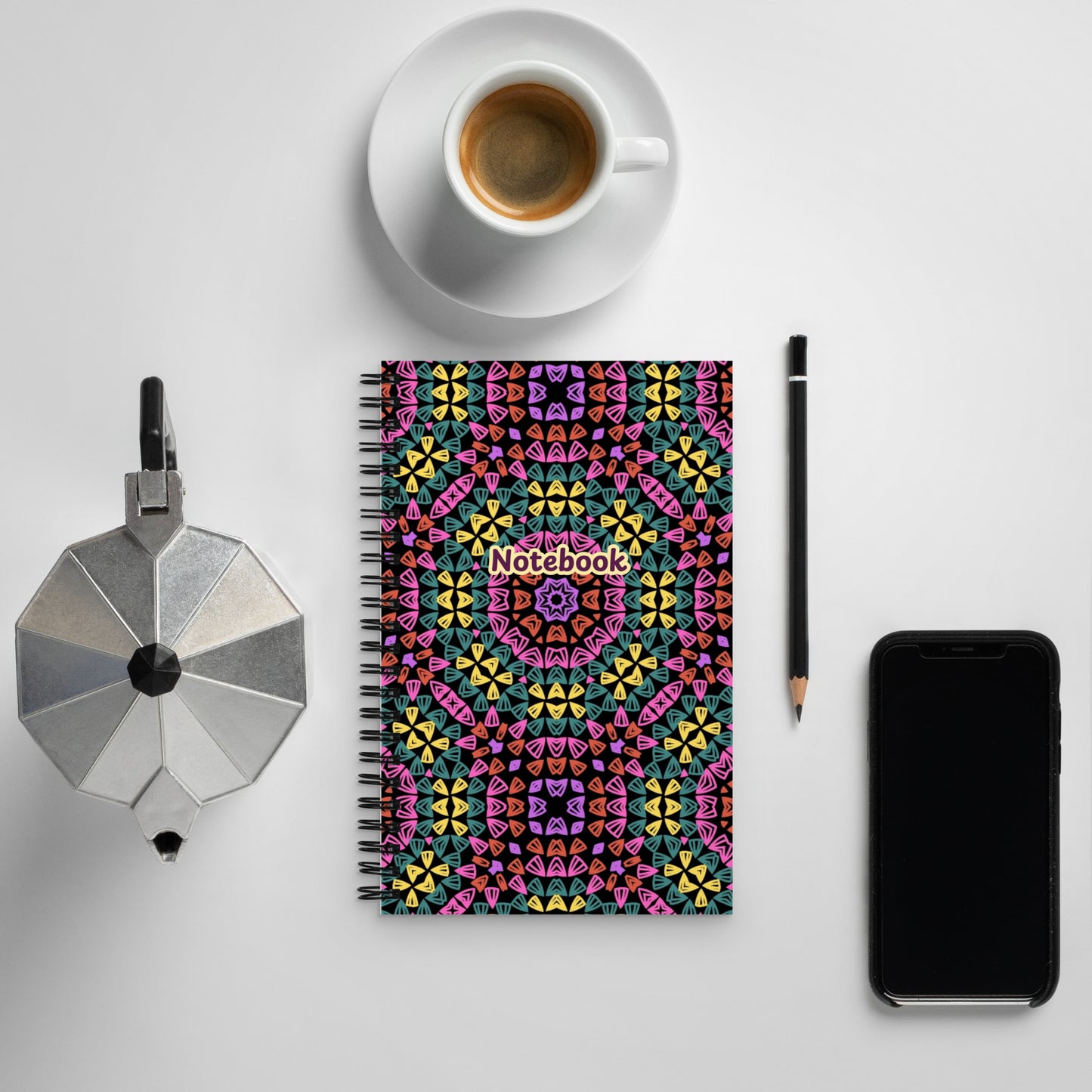 Crochet Print Spiral Notebook Journal