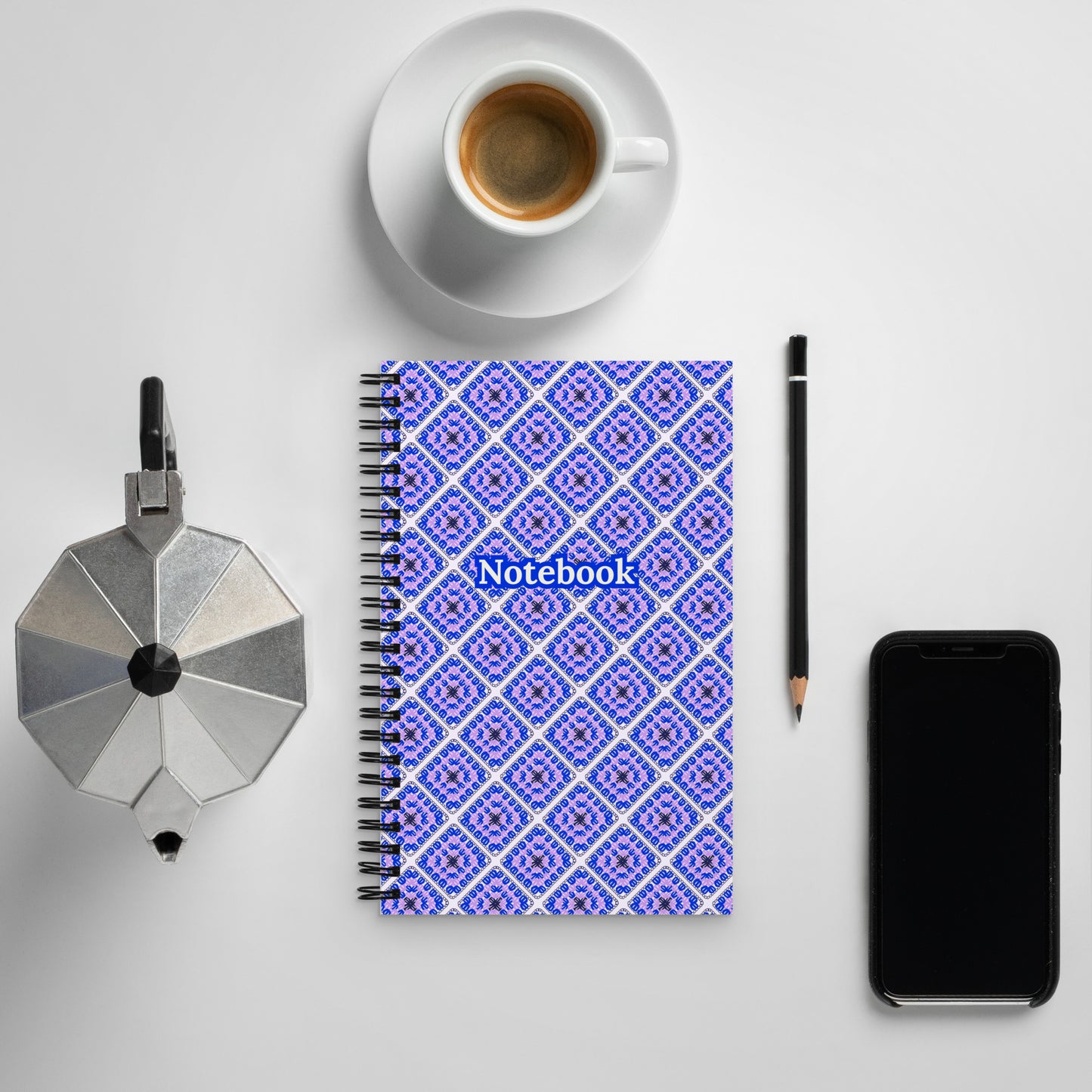 Crochet Print Spiral Notebook Journal