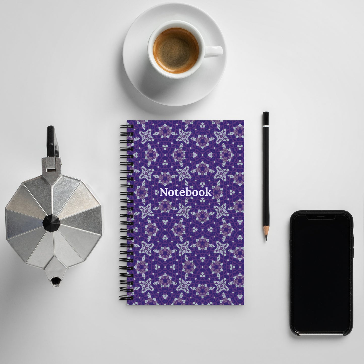 Crochet Print Spiral Notebook Journal