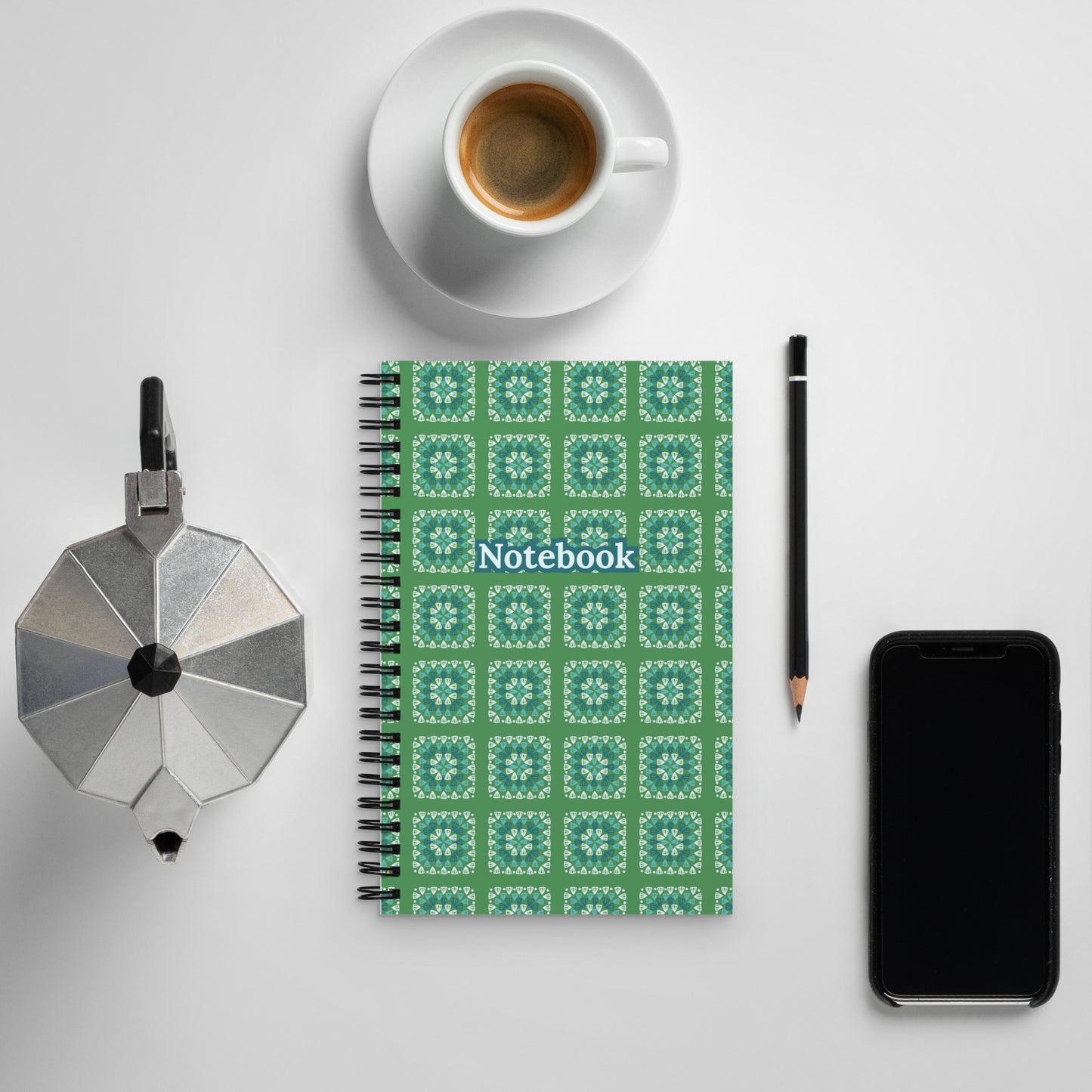 Crochet Print Spiral Notebook Journal