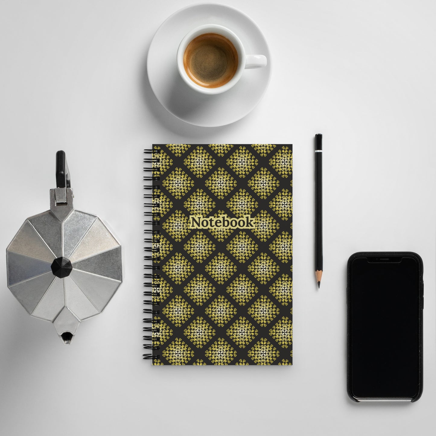 Crochet Print Spiral Notebook Journal