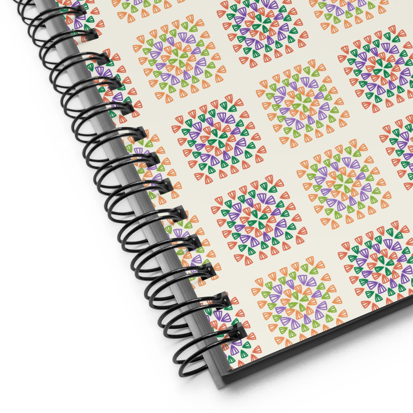 Soft Petal Harmony Crochet Print Spiral Notebook Journal