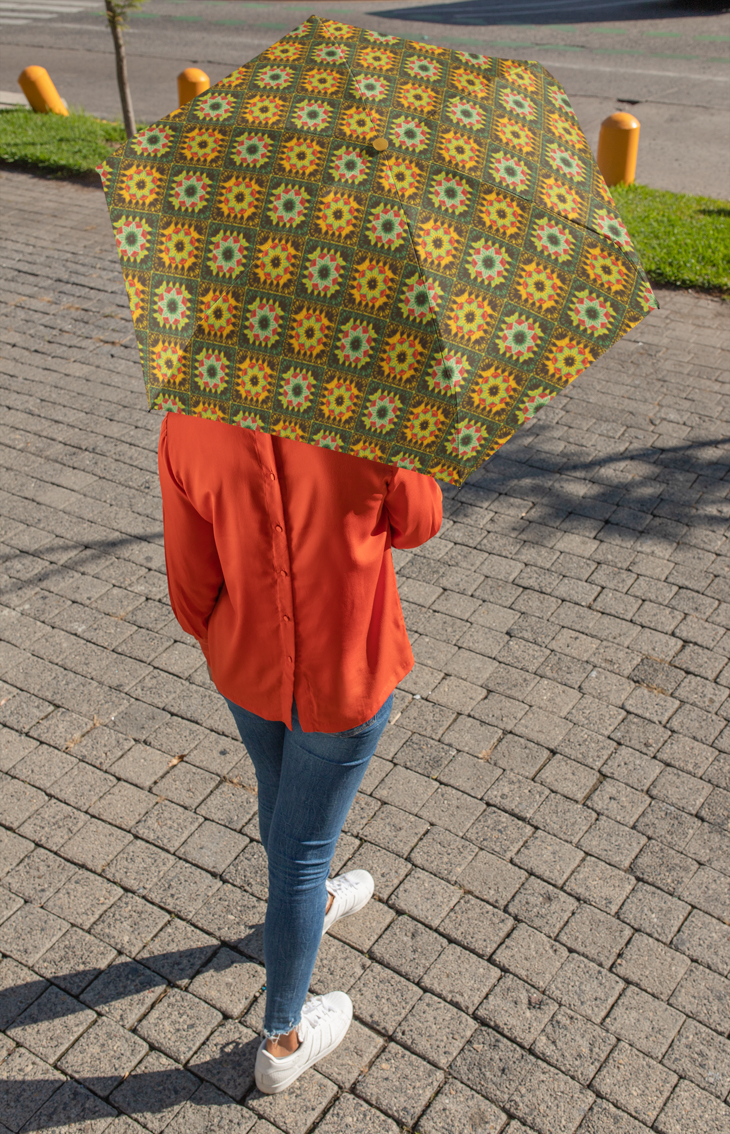 African-Themed Floral Granny Squares Digital Files