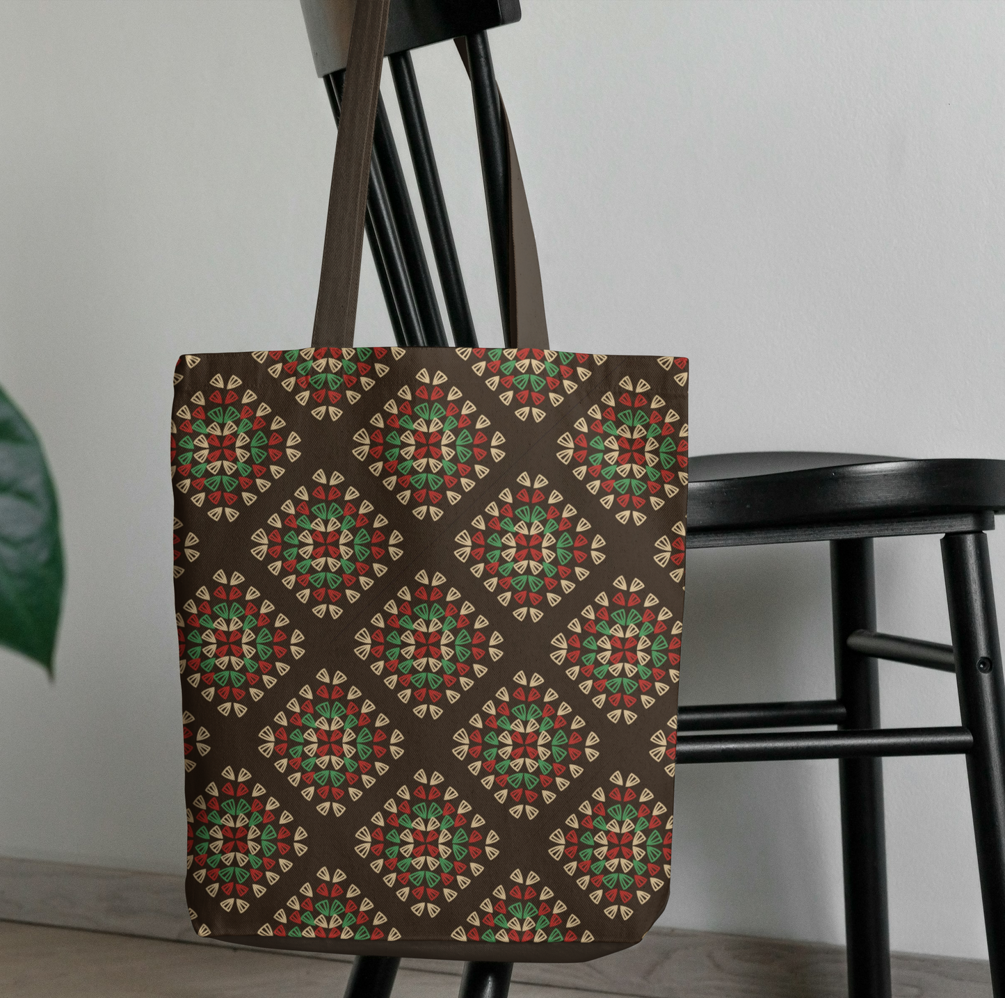 Chestnut Rouge Granny Squares Seamless Print
