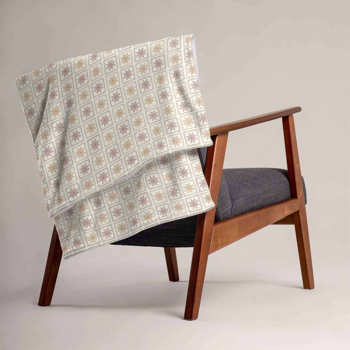 Throw Blanket Marigold Meadow Floral Print