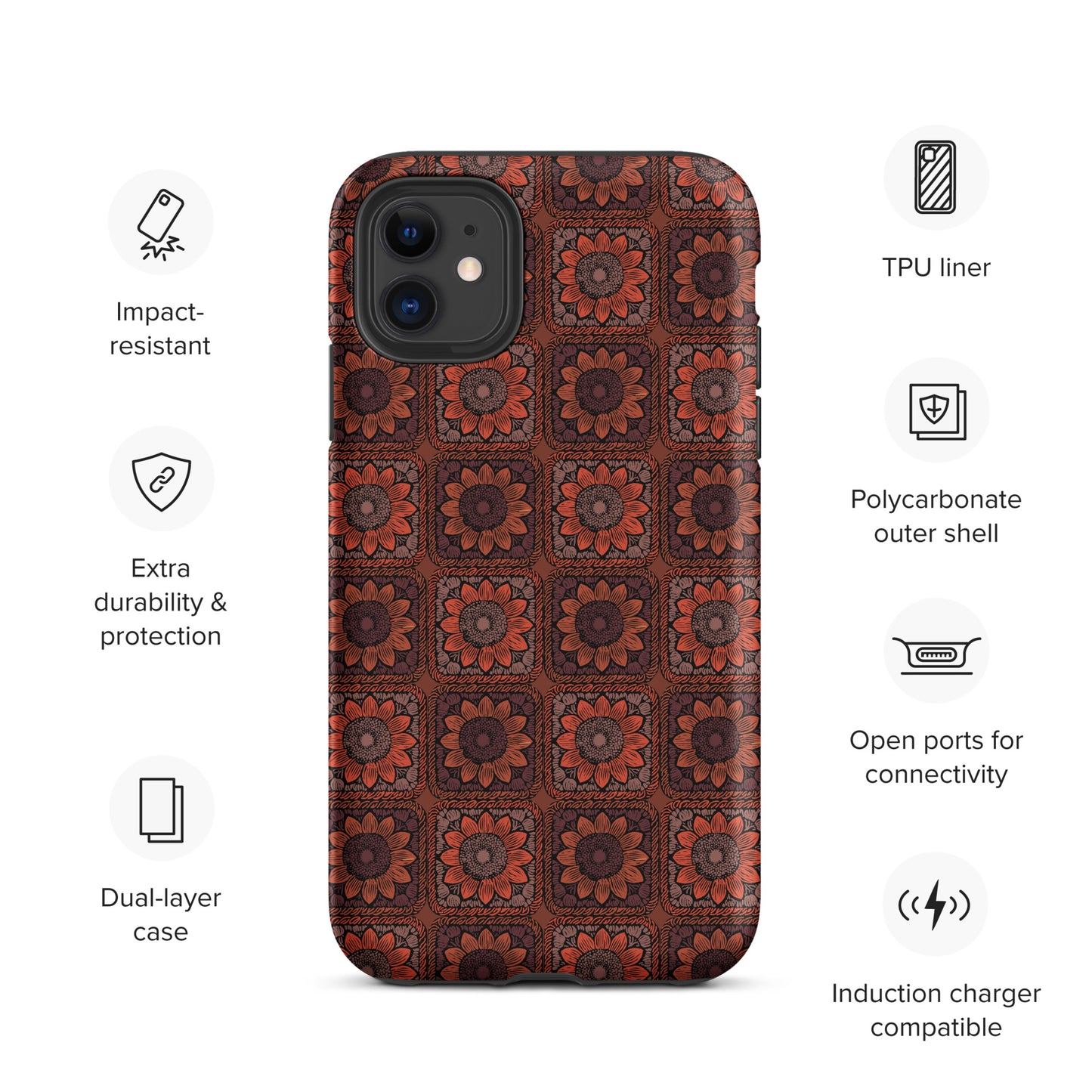 Terracotta Bloom Sunflowers Tough Case for iPhone®