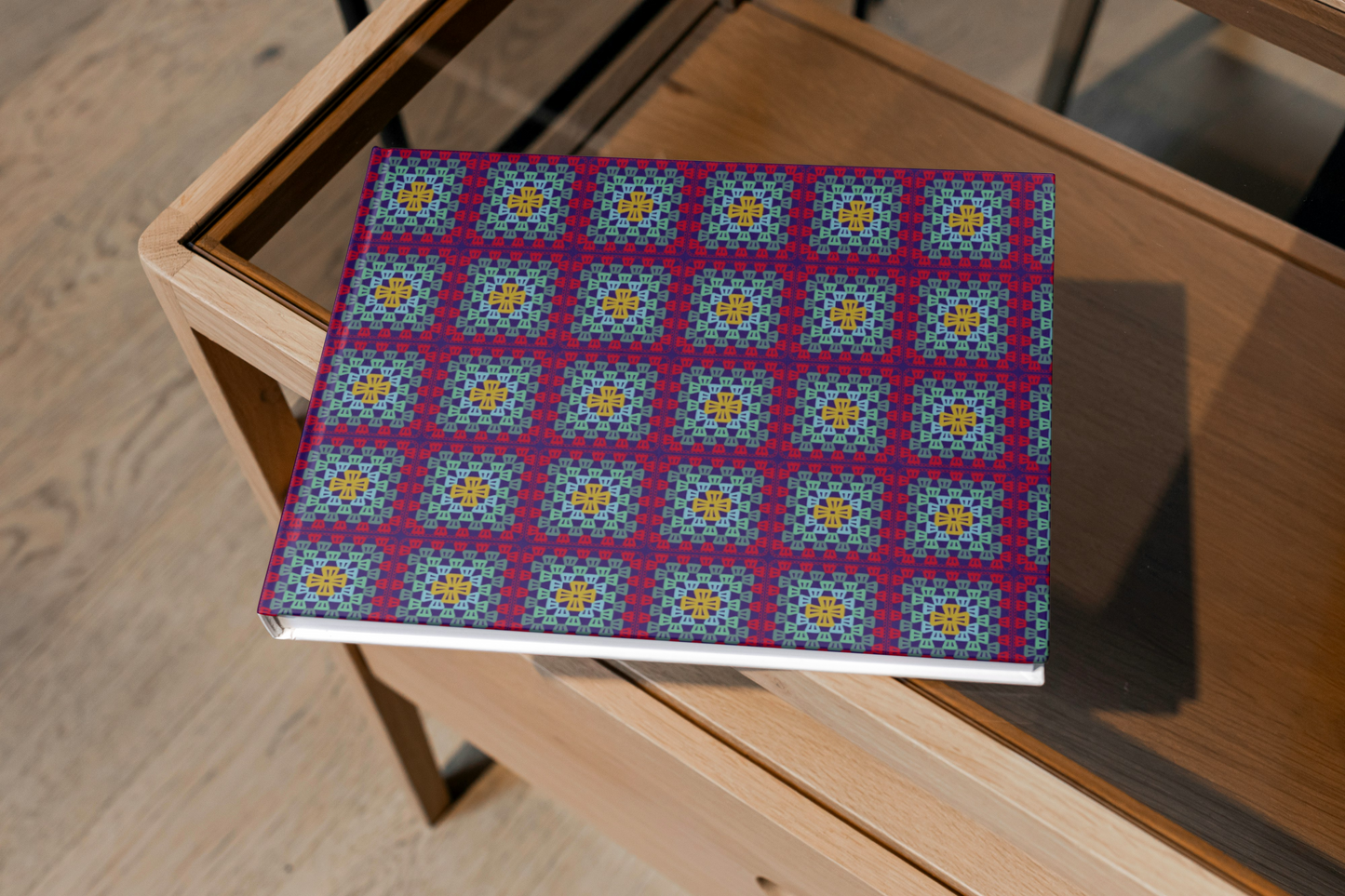 Berry Weave Granny Squares Seamless Print