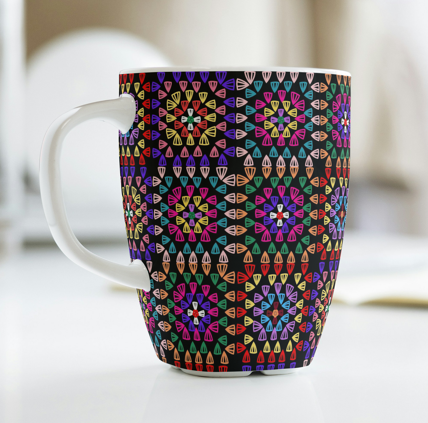 Rainbow Radiance Granny Squares Seamless Print