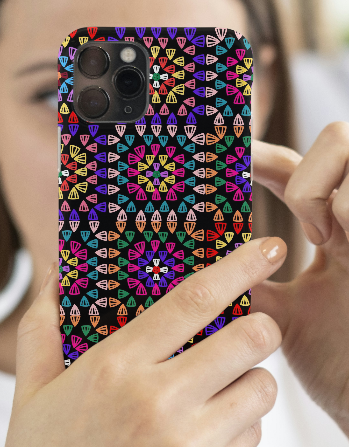 Rainbow Radiance Granny Squares Seamless Print