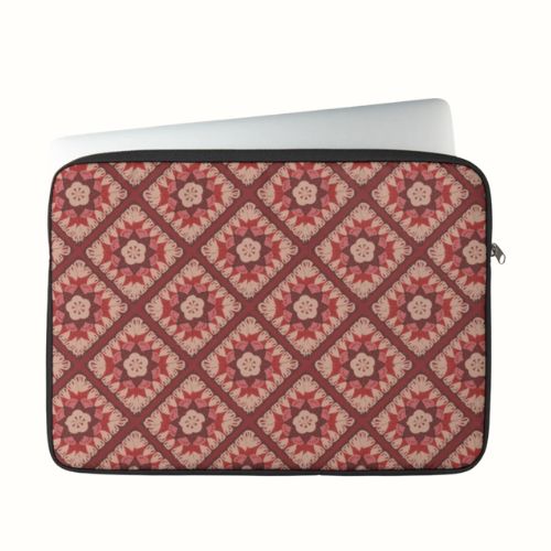 Velvet Rose Granny Squares Floral Seamless Print