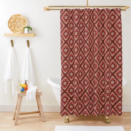 Velvet Rose Granny Squares Floral Seamless Print