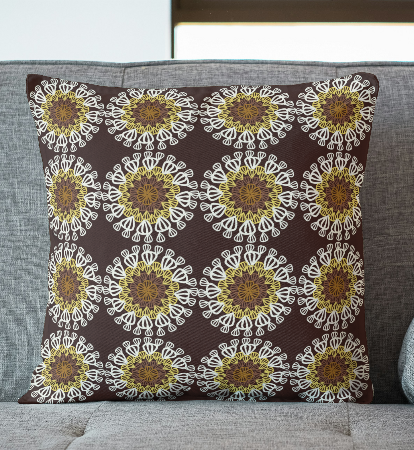 Sunflower Granny Circles Seamless Print