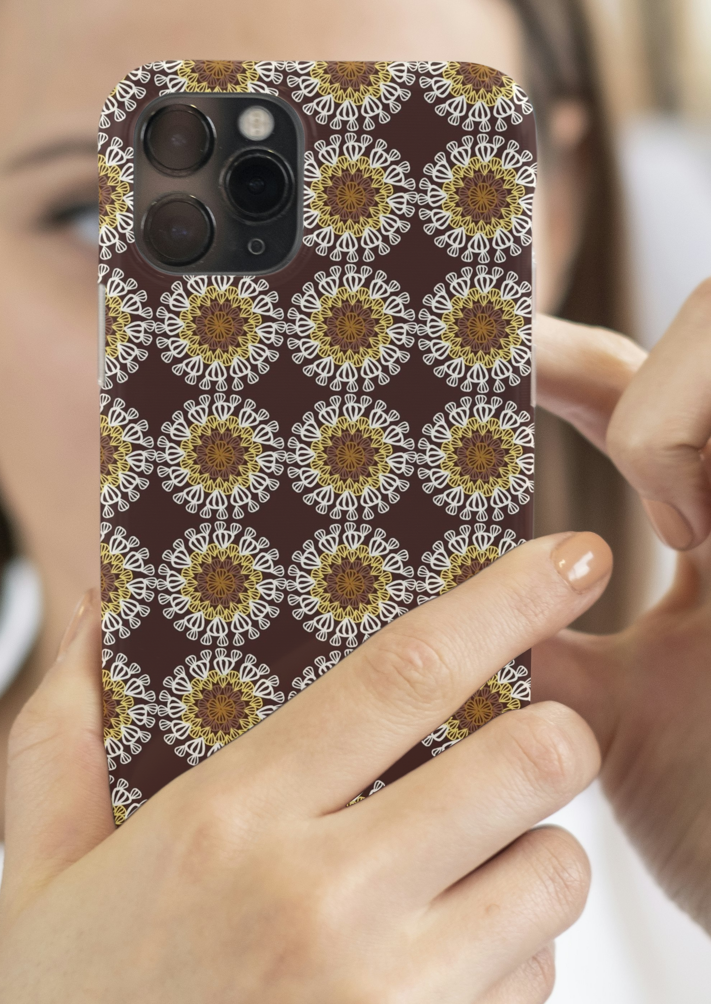 Sunflower Granny Circles Seamless Print