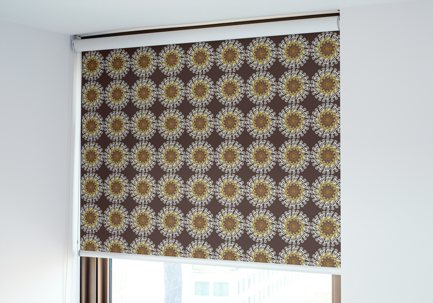 Sunflower Granny Circles Seamless Print