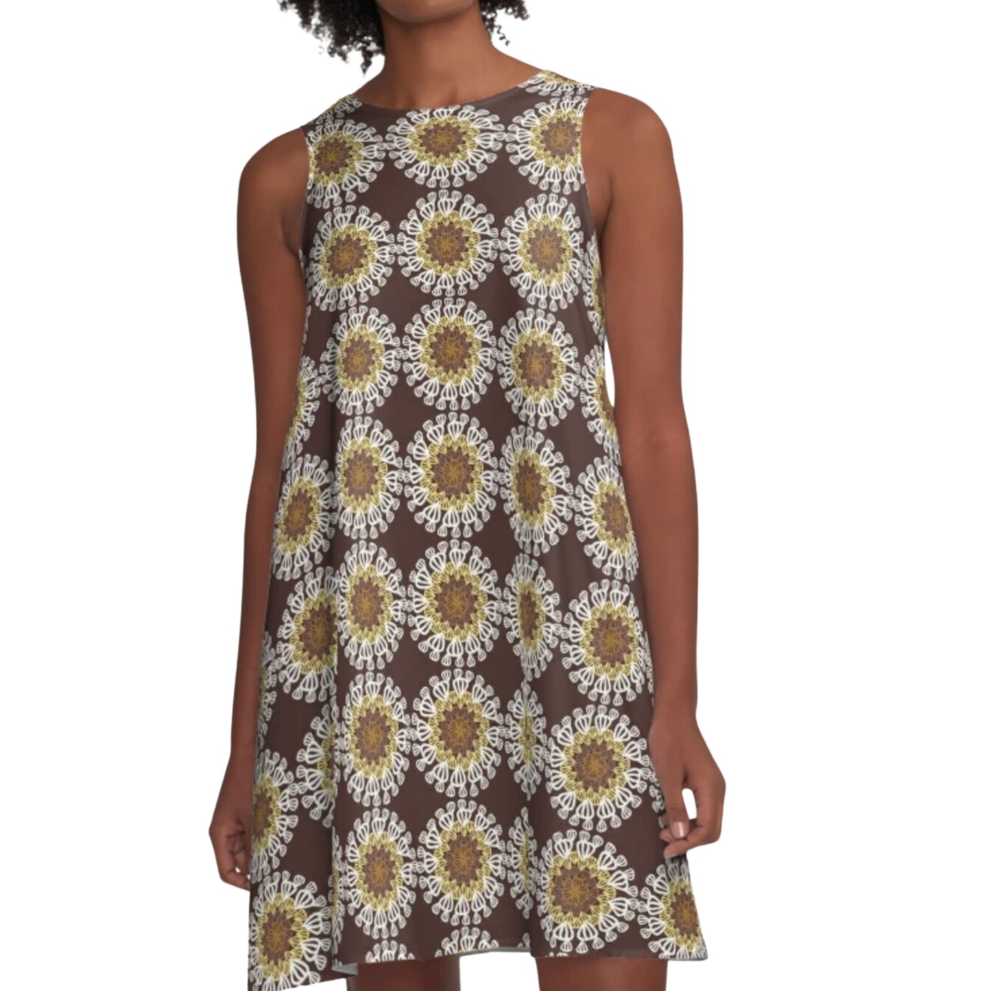 Sunflower Granny Circles Seamless Print
