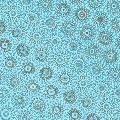 Sky Teal Lace Wheel Freeform Pattern