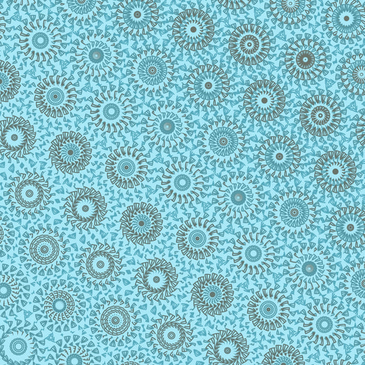 Sky Teal Lace Wheel Freeform Pattern