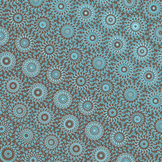 Aqua Teal Lace Wheel Freeform Pattern