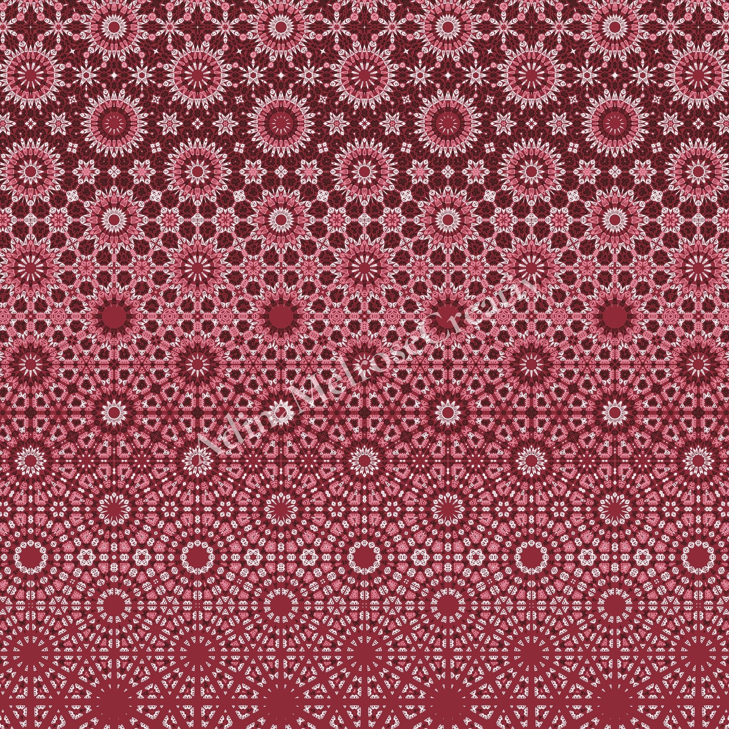 Red and white geometric patterned fabric texture