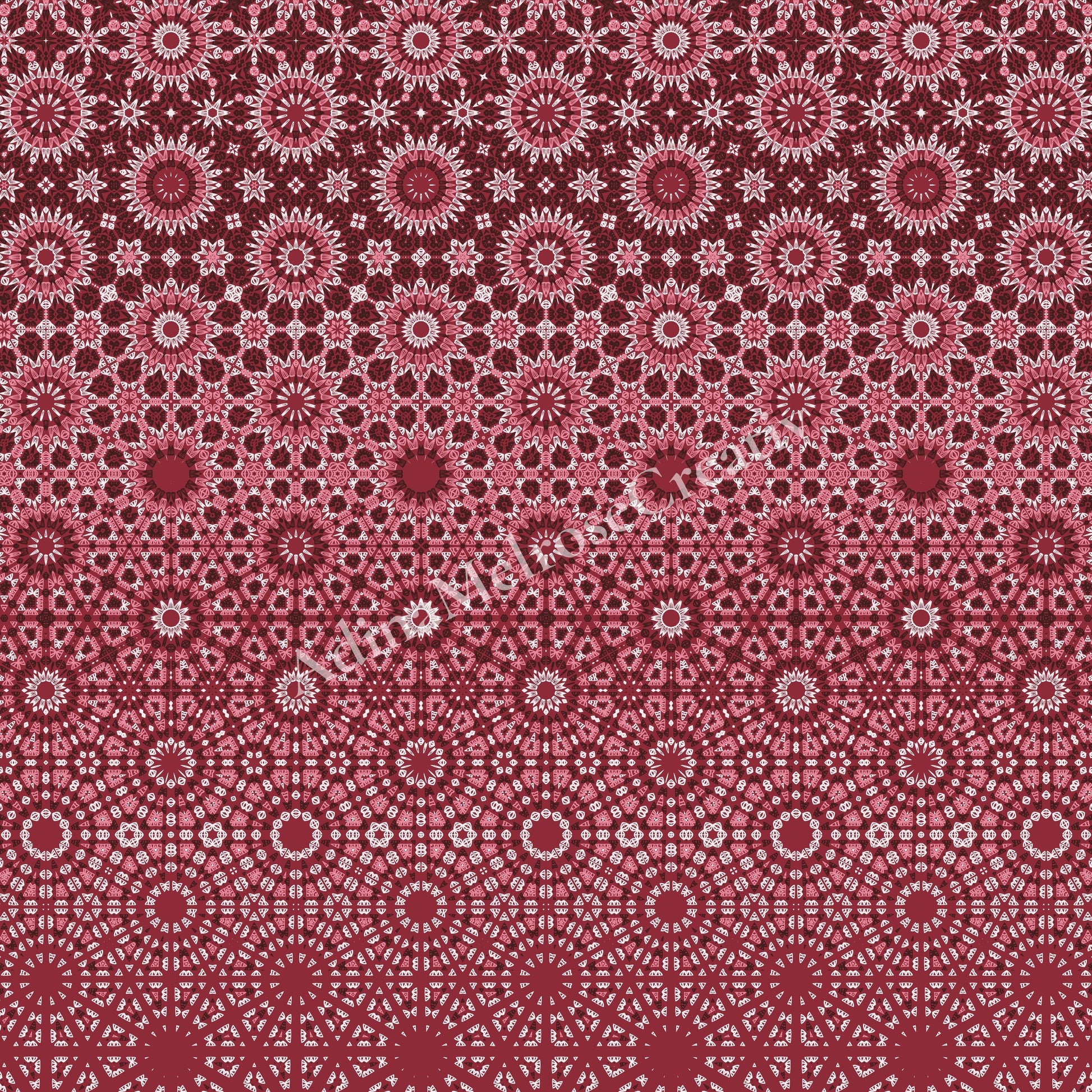Red and white geometric patterned fabric texture