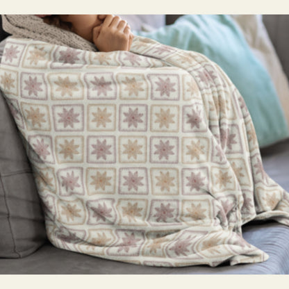 Throw Blanket Marigold Meadow Floral Print