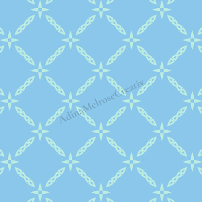 Arctic Blue Echo Collection | 12 Seamless Patterns Bundle