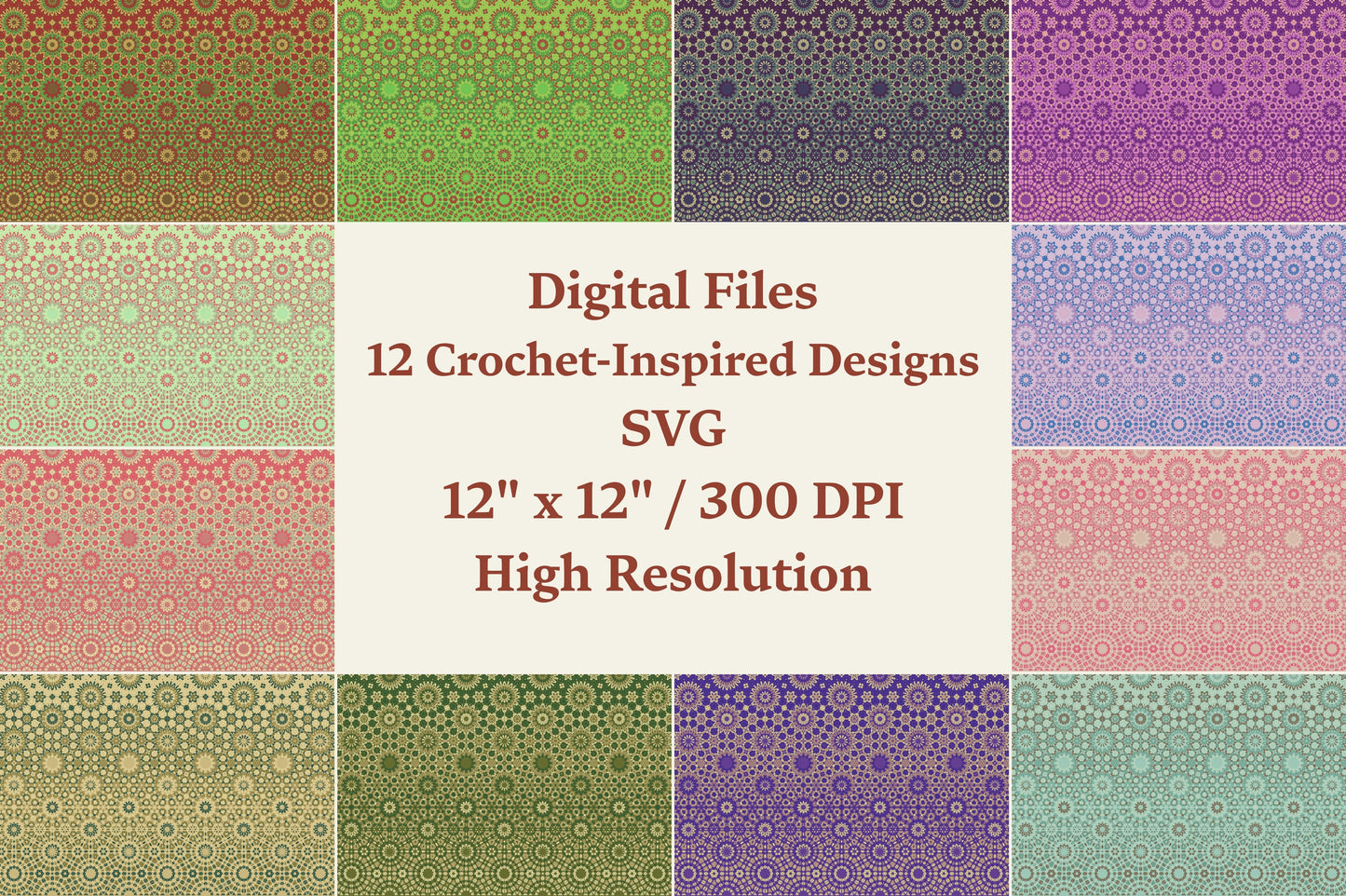 Decorative Heirloom 2 | 12 Seamless Patterns Bundle