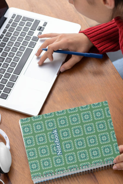 Crochet Print Spiral Notebook Journal