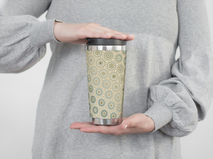 Olive Linen Freeform Pattern