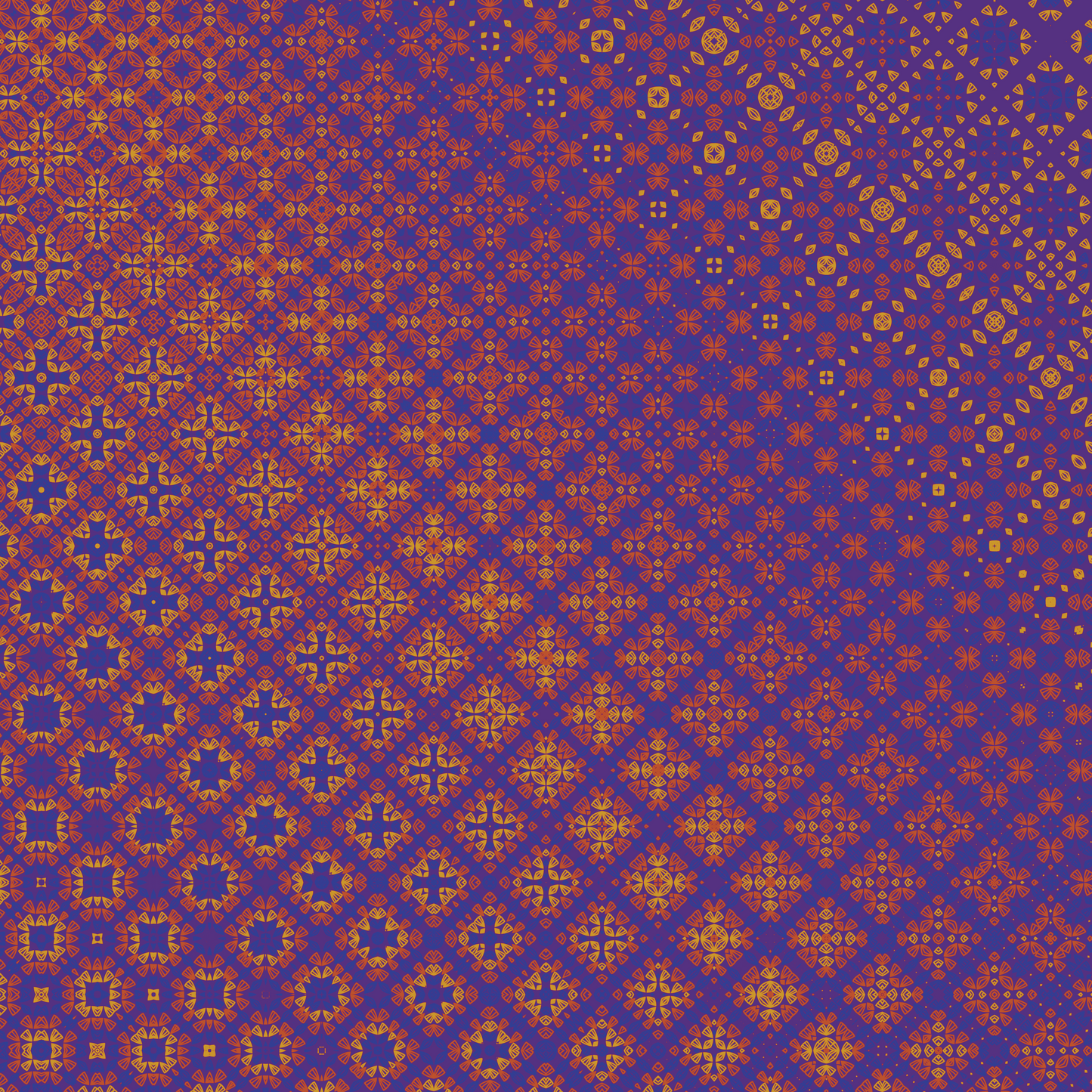 Ultra Marine Gold Abstract Pattern