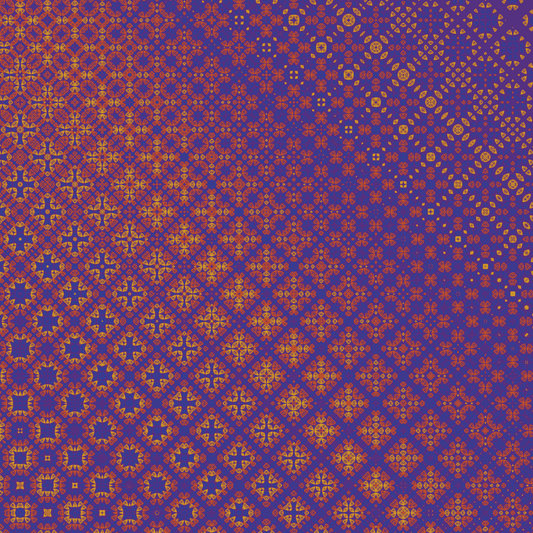 Ultra Marine Gold Abstract Pattern