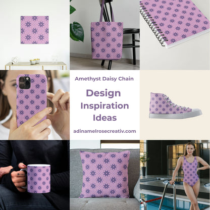 Amethyst Daisy Chain Floral Pattern