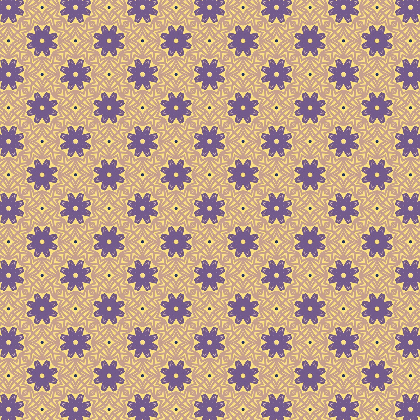 Amethyst Daisy Chain 2 Floral Pattern
