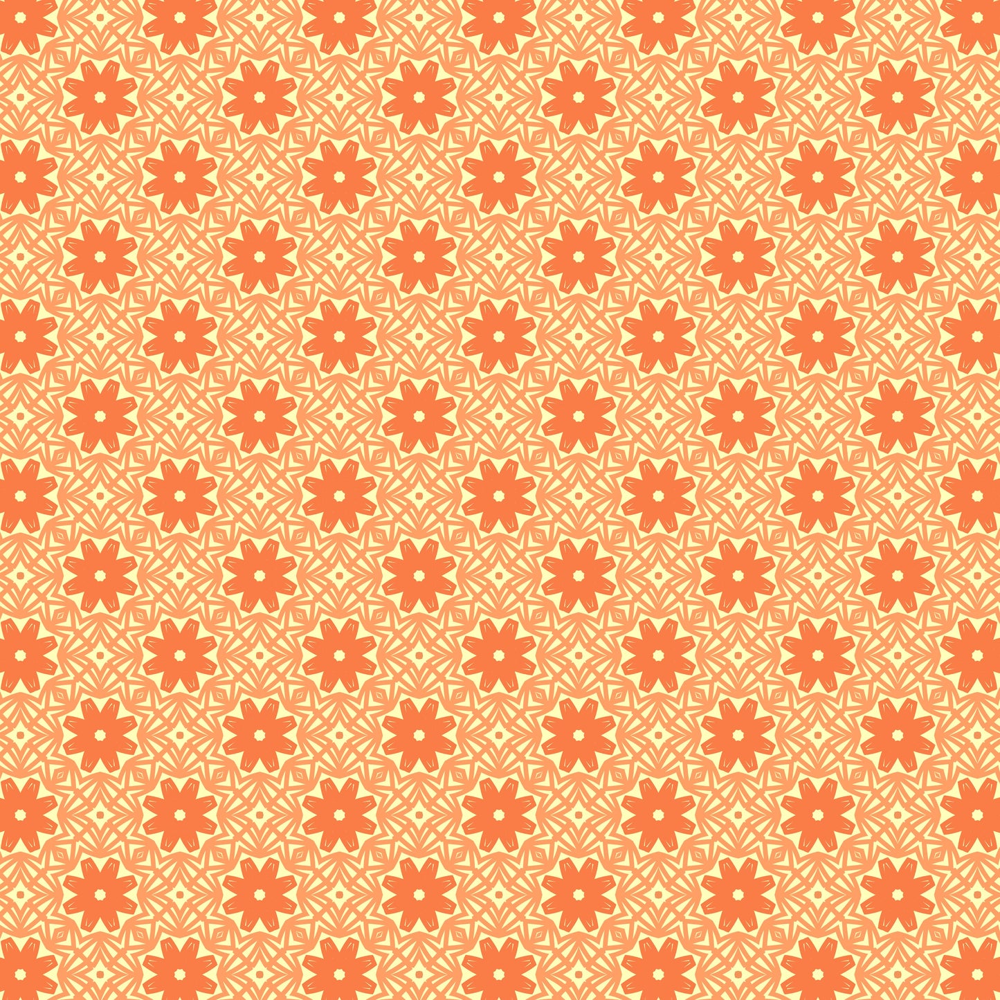 Clementine Daisy Chain Floral Pattern