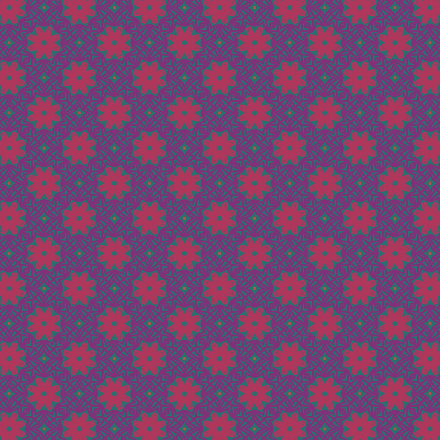 Scarletide Daisy Chain Floral Pattern