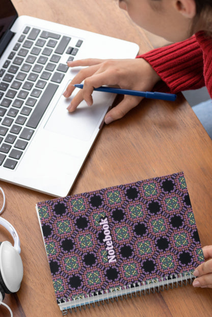 Crochet Print Spiral Notebook Journal