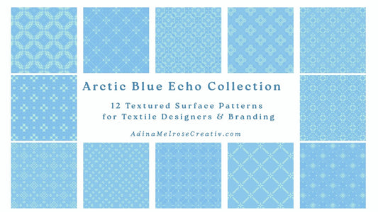 Arctic Blue Echo Collection | 12 Seamless Patterns Bundle
