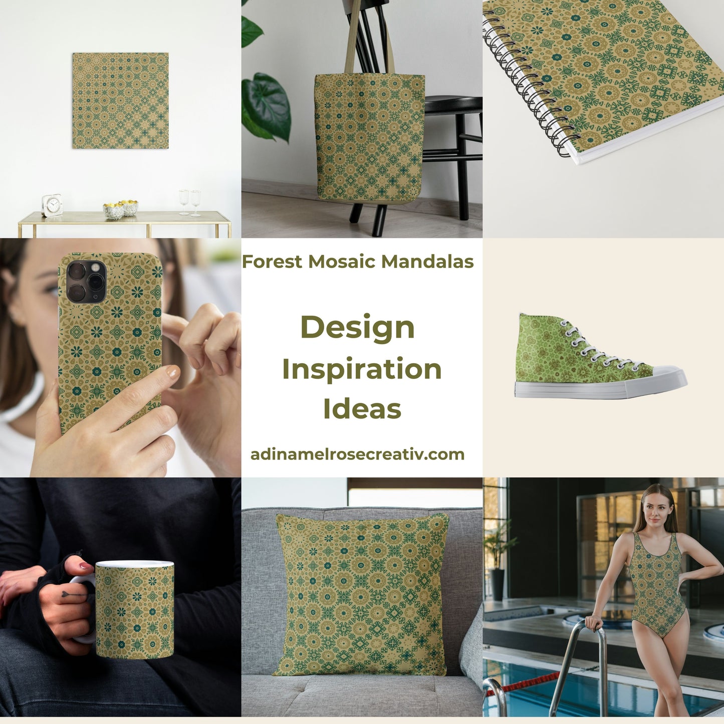 Forest Mosaic Mandalas Pattern