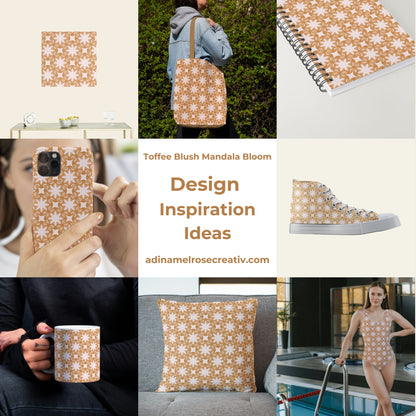 Toffee Blush Mandala Bloom Pattern