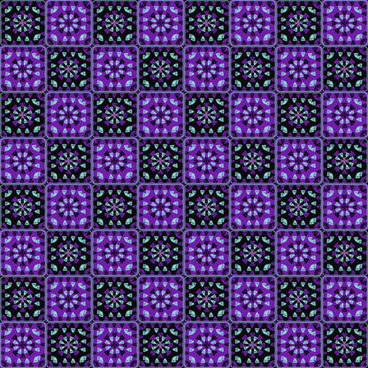 Purple Twilight 1 Granny Squares Seamless Print